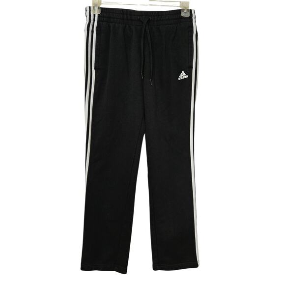 Adidas Women's 3-Stripes Essentials Pant Size Large Black Draw String Stretchy - Picture 1 of 7